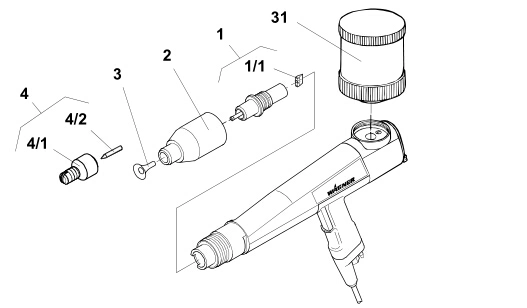 Powder Coating Gun Spare Parts for C1 /C2/C3/C4/X1