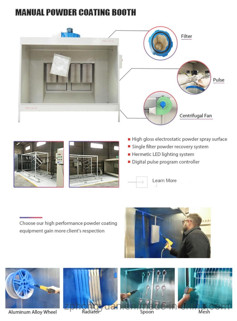 China Manufacturer Hongyuan Powder Coating Equipment Spray Paint Booth with Curing Oven