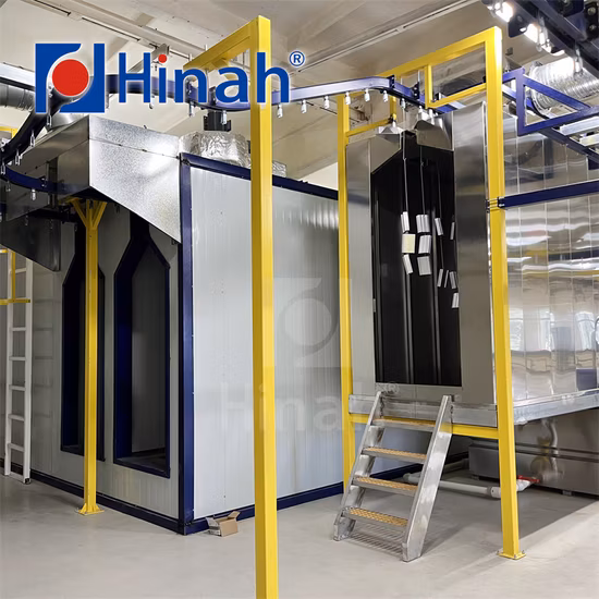 Cabina de pintura automática de recubrimiento en polvo de PVC para equipos de línea de recubrimiento en polvo