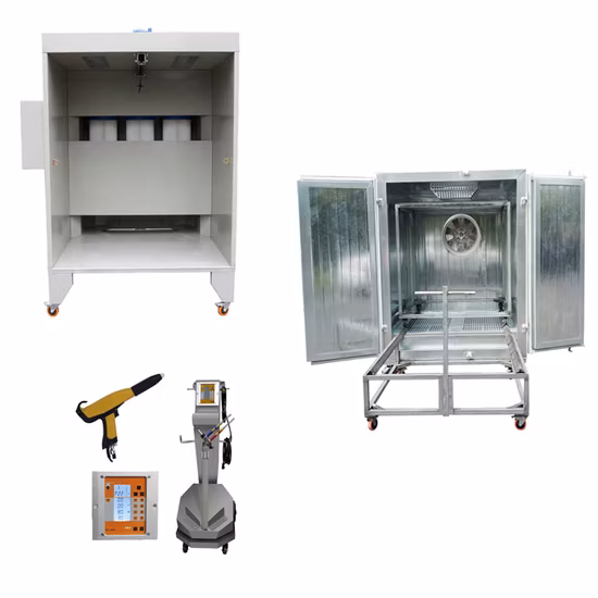 El paquete completo electrostático de la capa del polvo de la configuración trabaja a máquina el sistema manual de la capa del polvo